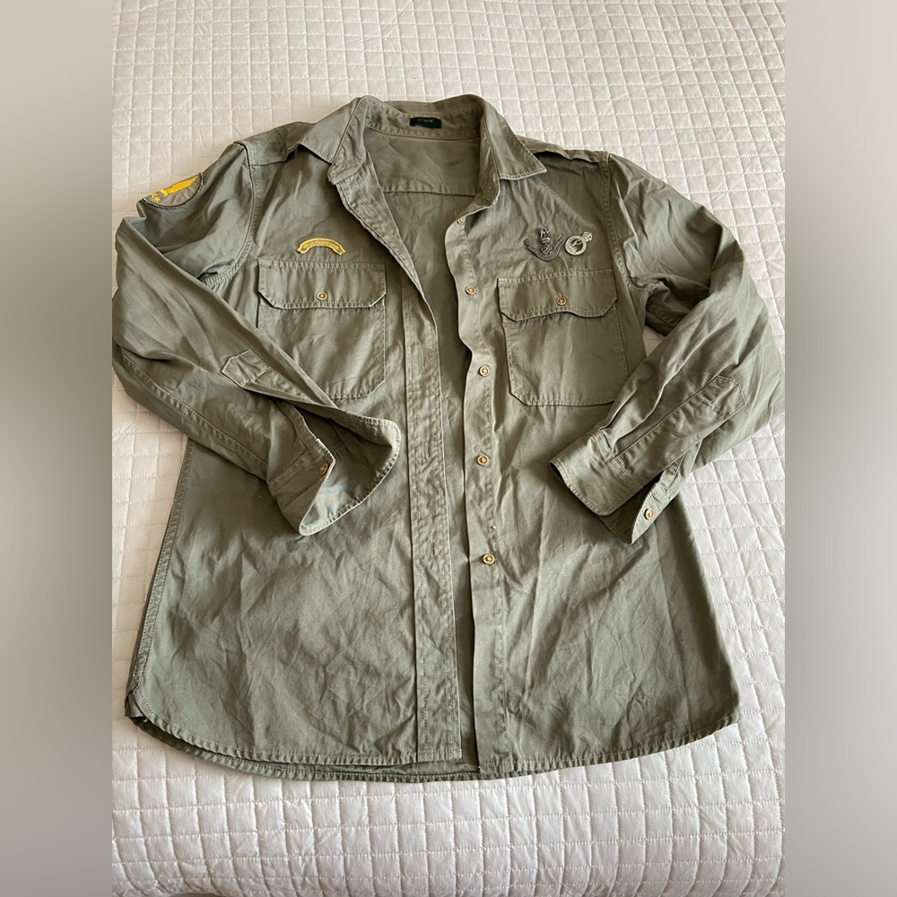 Vintage J.Crew Military-inspired Button-down
